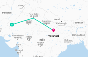 Delhi Jaiselmer Varanasi Map